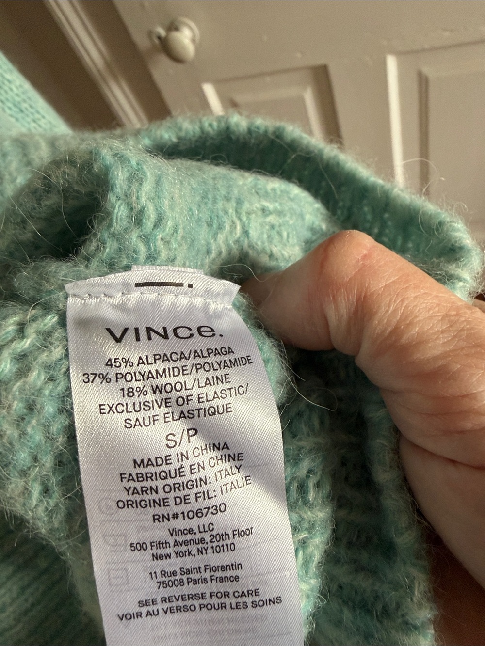 Vince Light Blue Sweater + coordinating Satin Skirt - Picture 8 of 8